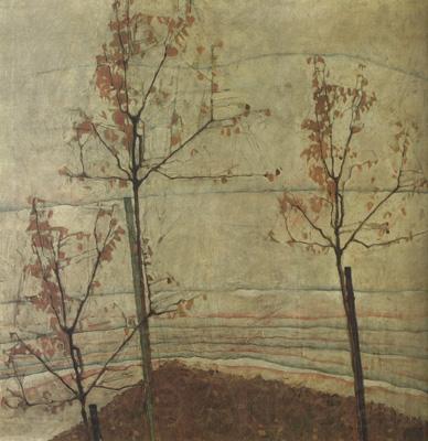 Egon Schiele Autumn Trees Norge oil painting art